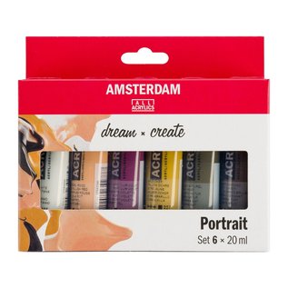 Amsterdam Standard Series acrylverf portret set | 6 × 20 ml