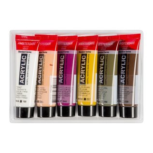 Amsterdam Standard Series acrylverf portret set | 6 × 20 ml