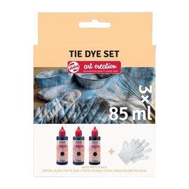 Tie-dye set Zwart | 3 x 85 ml + handschoenen