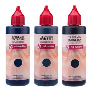 Tie-dye set Zwart | 3 x 85 ml + handschoenen