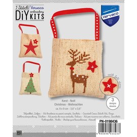 Cadeauzakje kit Kerst set van 3