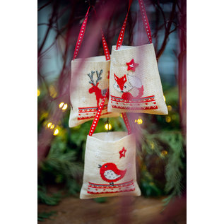 Cadeauzakje kit Kerstdiertjes set van 3