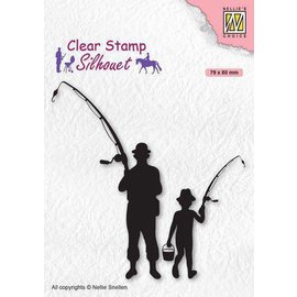 Nellie's Choice Clear Stamps sports "Fisherman" 79x80mm