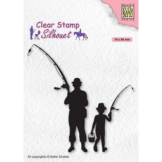 Nellie's Choice Clear Stamps sports "Fisherman" 79x80mm