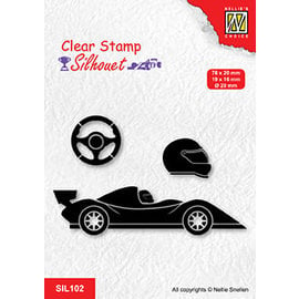 Nellie's Choice Clear Stamps silhouette "Formula one serie-1" 78x20/19x16/20mm