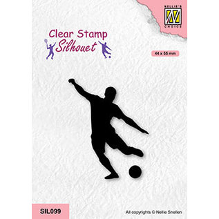 Nellie's Choice Clear Stamps sports "soccer player" 46x40mm