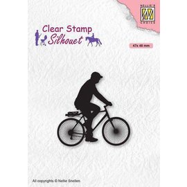 Nellie's Choice Clear Stamps silhouettes "Cyclist" 47x48mm