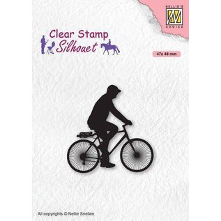 Nellie's Choice Clear Stamps silhouettes "Cyclist" 47x48mm