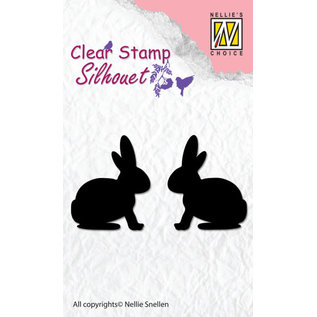 Nellie's Choice Silhouette Clear Stamps "two hares" (25x30mm)