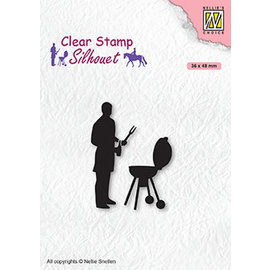 Nellie's Choice Clear Stamps silhouettes "barbecue" 36x48mm