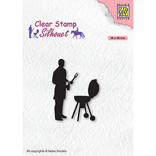 Nellie's Choice Clear Stamps silhouettes "barbecue" 36x48mm