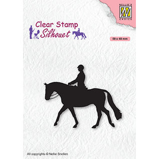 Nellie's Choice Clear Stamps silhouettes "horseman" 59x48mm