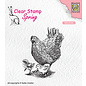 Nellie's Choice Clear Stamps Spring "mother hen with chicks" 49x60mm