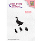 Nellie's Choice Silhouet clear stamps "Duck with chicks" 53x59mm