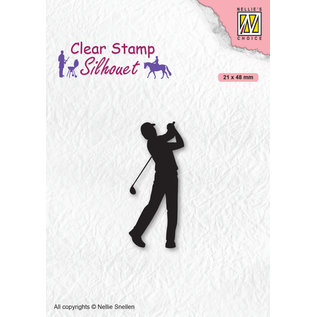 Nellie's Choice Clear Stamps silhouettes "golfer" 21x48mm