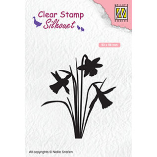 Nellie's Choice Silhouet clear stamps "Daffodil" 59x53mm