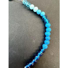 Streng parels mix Blauw - turquoise