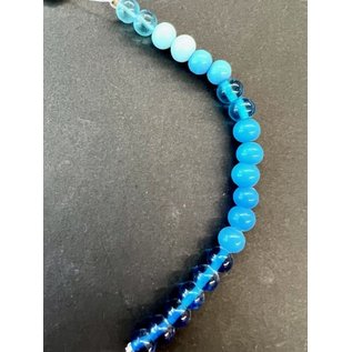 Streng parels mix Blauw - turquoise