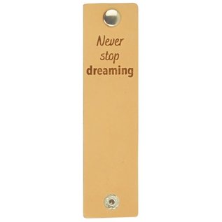 Leren Label Never Stop Dreaming 2st.