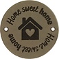 Leren Label Home Sweet Home rond