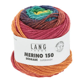 Lang Yarns MERINO 150 DÉGRADÉ 40.0008 regenboog bad 8645