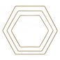 Rayher Metalen dromenvanger ring hexagon gesorteerd goud