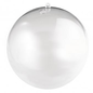 Rayher Plastic bal, 2-dlg., 8cm ø, met 15 mm-gat voor LED-slinger, kristal