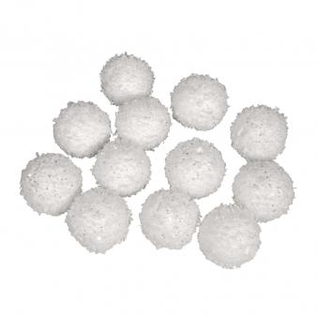 Sneeuwbal met glitter, 2,5cm ø, pVC-box 12st.