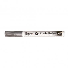Krijt-marker, oenpunt 2-6mm, brilj. zilver