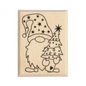 Houten stempel kabouter Theo, 3x4cm