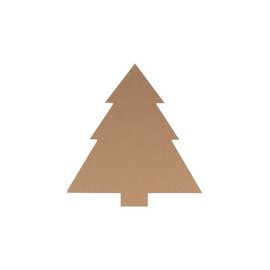 Silhouette MDF kerstboom 14x15cm