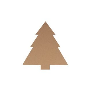 Silhouette MDF kerstboom 14x15cm