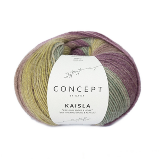 Katia KAISLA SOCKS 304 Pistache-Parelachtig paars-Licht pistache bad 54689