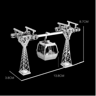 Bouwpakket 3D Gondel Kabellift Skilift- metaal