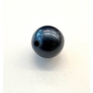 Parel 22mm gat 4mm parelmoer blauw