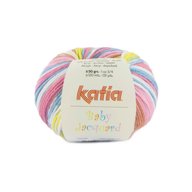 Katia BABY JACQUARD 97 Kauwgom roze-Pistache-Blauw bad 56151