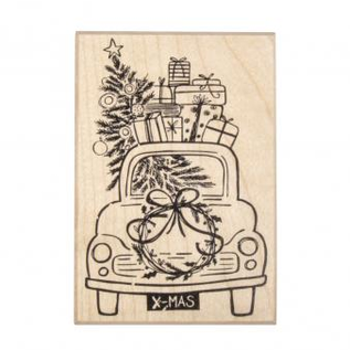 Stempel Driving Home For Christmas, 7x10cm