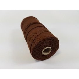 Katoen Macramé touw spoel nr 16 +/- 1,5mm 100grs - bruin +/- 110mtr