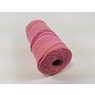 Katoen Macramé touw spoel nr 16 +/- 1,5mm 100grs - roze +/- 110mtr
