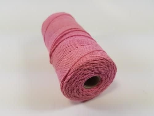Missie schuifelen grafiek Katoen Macramé touw spoel nr 32 +/- 2mm 100grs - roze +/- 43mtr - Maxime's  Hobby - Leroux bvba