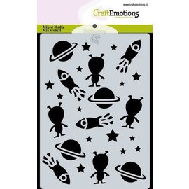 CraftEmotions Mask stencil Space - In Space Carla Creaties