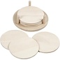 Houten onderzetters set van 6 in houder 12,5cm x 3,7cm