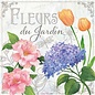 servetten 5st - Fleurs du Jardin 33x33cm