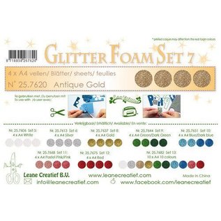 Glitter foam 4 vel A4 - Antiek goud