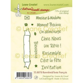 combi clear stamp Bannière & Franse teksten FR