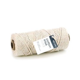 Makrame koord Katoen Iriserend creme / ivoor - 50 MT ±3MM