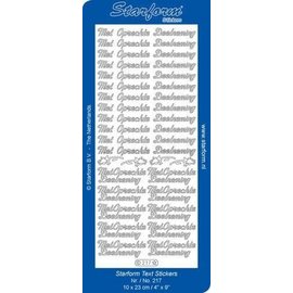 Stickers Text NL: Met Oprechte Deelneming - ZILVER