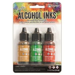 Ranger Alcohol Ink Kits Conservatory Honeycomb, Botanical, Tim Holtz 3x15ml