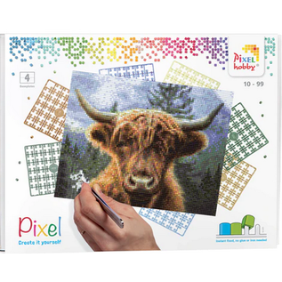 Pixel kit Schotse hooglander | 4 basisplaten