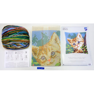 Vervaco Kruissteekkussen kit Kat in boom